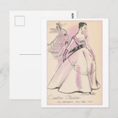 Klassiek modeontwerp voor avondjurk briefkaart (Voorkant / Achterkant)