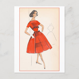Klassiek modeontwerp voor jurk, Creators Studios Briefkaart
