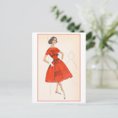 Klassiek modeontwerp voor jurk, Creators Studios Briefkaart (Staand voorkant)