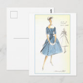 Klassiek modeontwerp voor jurk, Creators Studios Briefkaart (Voorkant / Achterkant)