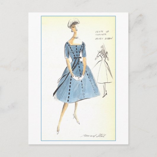 Klassiek modeontwerp voor jurk, Creators Studios Briefkaart (Voorkant)