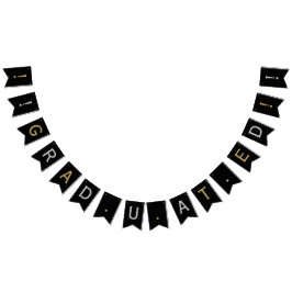 Klassiek Modern Afgestudeerd, Zilver & Goud op Zwa Vlaggetjes