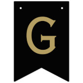 Klassiek Modern Afgestudeerd, Zilver & Goud op Zwa Vlaggetjes (Derde vlag)