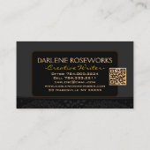 Klassiek Modern Eenvoudig Zwart Goud Visitekaartje (Achterkant)