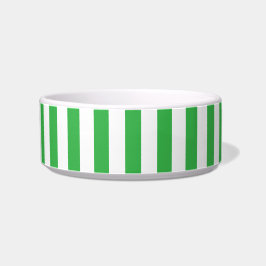 Klassiek Modern Gestreept Groen en Wit Voerbakje