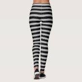 Klassiek Modern Grijs en Zwart Gestreept Leggings (Achterkant)