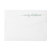 Klassiek Modern Groen Vrolijk Kerstscript (Achterkant)