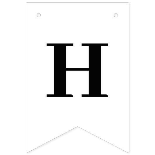 Klassiek Modern Happy Birthday Bericht Vlaggetjes (Tweede vlag)