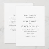 Klassiek Modern Huwelijk Save The Date (Voorkant / Achterkant)