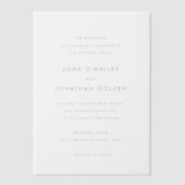 Klassiek Modern Huwelijk Vellum Uitnodigingen (Voorkant)