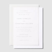 Klassiek Modern Huwelijk Vellum Uitnodigingen (Offset)