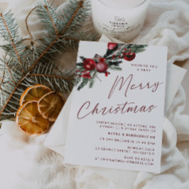 Klassiek modern kerstfeest kaart