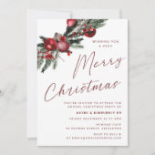 Klassiek modern kerstfeest kaart (Voorkant)