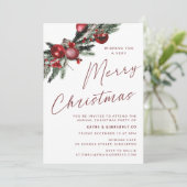 Klassiek modern kerstfeest kaart (Staand voorkant)