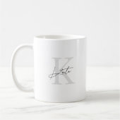 Klassiek Modern Monogram bruidsmeisje Gift Koffiemok (Links)