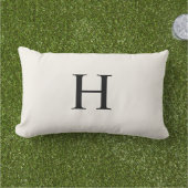 Klassiek Modern Monogram Buitenkussen (Gras)