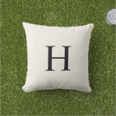 Klassiek Modern Monogram Buitenkussen (Gras)
