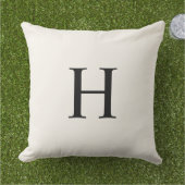 Klassiek Modern Monogram Buitenkussen (Gras)