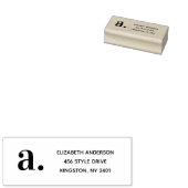 Klassiek Modern Monogram Eenvoudig Retouradres Rubberstempel (Gestempeld)