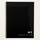 Klassiek modern monogram Initiaal Planner (Voorkant)