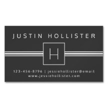 Klassiek Modern Professioneel Monogram | Donkergri