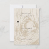 Klassiek modern Rustic Wood Grain Fall Wedding RSVP Kaartje (Voorkant)