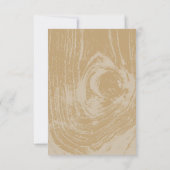 Klassiek modern Rustic Wood Grain Fall Wedding RSVP Kaartje (Achterkant)