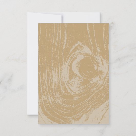 Klassiek modern Rustic Wood Grain Fall Wedding RSVP Kaartje (Achterkant)
