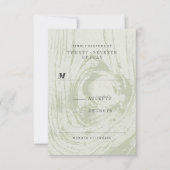 Klassiek modern Rustic Wood Grain Spring Wedding RSVP Kaartje (Voorkant)