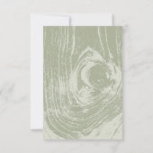 Klassiek modern Rustic Wood Grain Spring Wedding RSVP Kaartje (Achterkant)