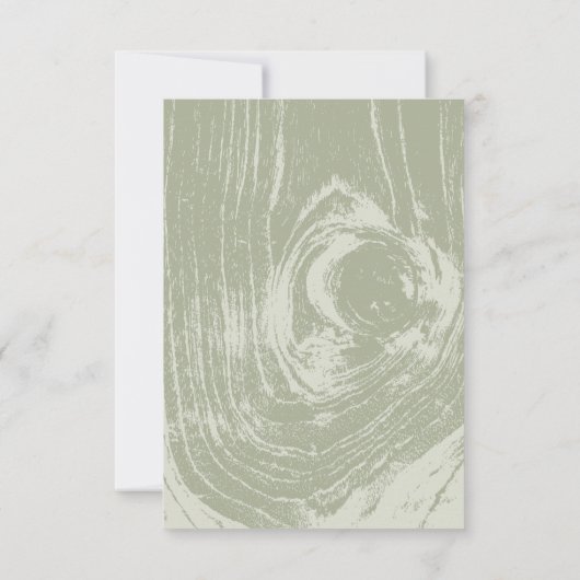 Klassiek modern Rustic Wood Grain Spring Wedding RSVP Kaartje (Achterkant)