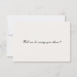 Klassiek Modern Script Wedding RSVP Kaartje