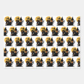 Klassiek modern spookhuis op wit inpakpapier vel (Voorkant)