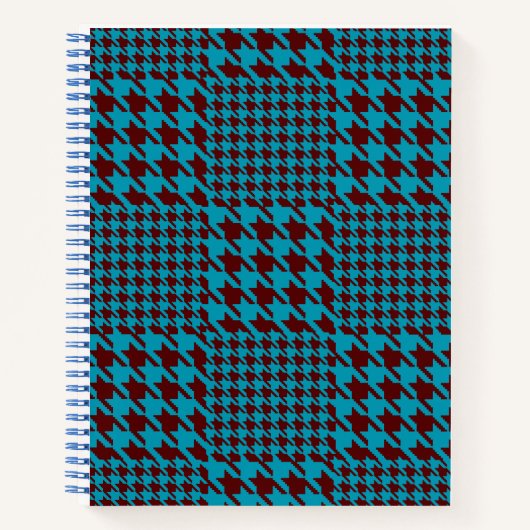 Klassiek Modern Tatan Plaid Blauw & Bruin Notitieboek (Voorkant)