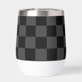Klassiek Modern Zwart & Rokerig Zwart Checkerboard (Achterkant)