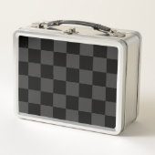 Klassiek Modern Zwart & Rokerig Zwart Checkerboard (Voorkant)