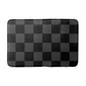 Klassiek Modern Zwart & Rokerig Zwart Checkerboard Badmat (Voorkant)