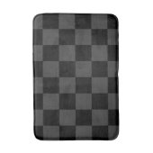 Klassiek Modern Zwart & Rokerig Zwart Checkerboard Badmat (Voorkant Verticaal)