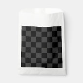 Klassiek Modern Zwart & Rokerig Zwart Checkerboard Bedankzakje (Voorkant)