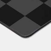 Klassiek Modern Zwart & Rokerig Zwart Checkerboard Bureaumat (Hoek)