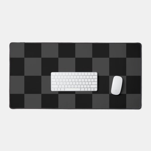 Klassiek Modern Zwart & Rokerig Zwart Checkerboard Bureaumat (Keyboard & Muis)