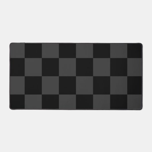 Klassiek Modern Zwart & Rokerig Zwart Checkerboard Bureaumat (Voorkant)