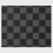 Klassiek Modern Zwart & Rokerig Zwart Checkerboard Cadeaupapier (Vlak)