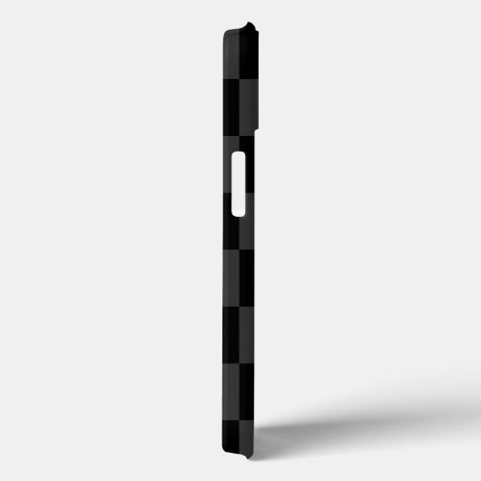 Klassiek Modern Zwart & Rokerig Zwart Checkerboard Case-Mate iPhone Case (Achterkant / Rechts)