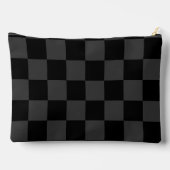Klassiek Modern Zwart & Rokerig Zwart Checkerboard Etui (Achterkant)
