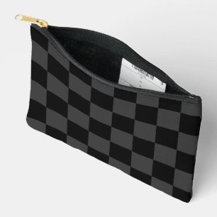 Klassiek Modern Zwart & Rokerig Zwart Checkerboard Etui