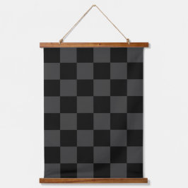 Klassiek Modern Zwart & Rokerig Zwart Checkerboard Hangend Wandkleed