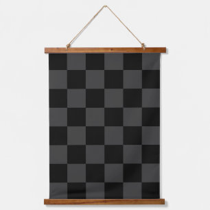 Klassiek Modern Zwart & Rokerig Zwart Checkerboard Hangend Wandkleed