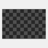 Klassiek Modern Zwart & Rokerig Zwart Checkerboard Inpakpapier Vel (Voorkant 2)