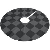 Klassiek Modern Zwart & Rokerig Zwart Checkerboard Kerstboom Rok (Gekanteld)